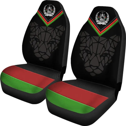 Car Seat Cover Afghanistan Coat Of Arm And Flag, Leopard Patterns