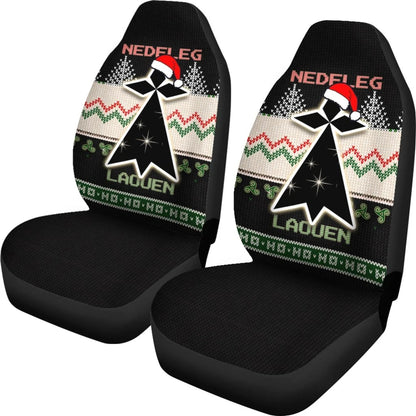 Brittany Celtic Christmas Car Seat Covers Stoat Ermine Ugly Christmas Stye