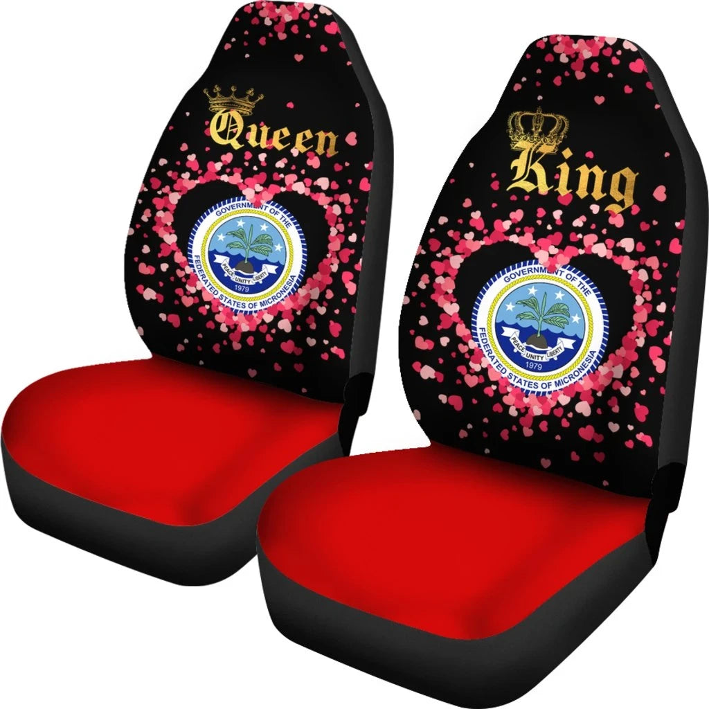 Federated States Of Micronesia Car Seat Cover Couple King/Queen Set Of Two