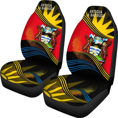 Antigua And Barbuda Car Seat Covers Fall In The Wave