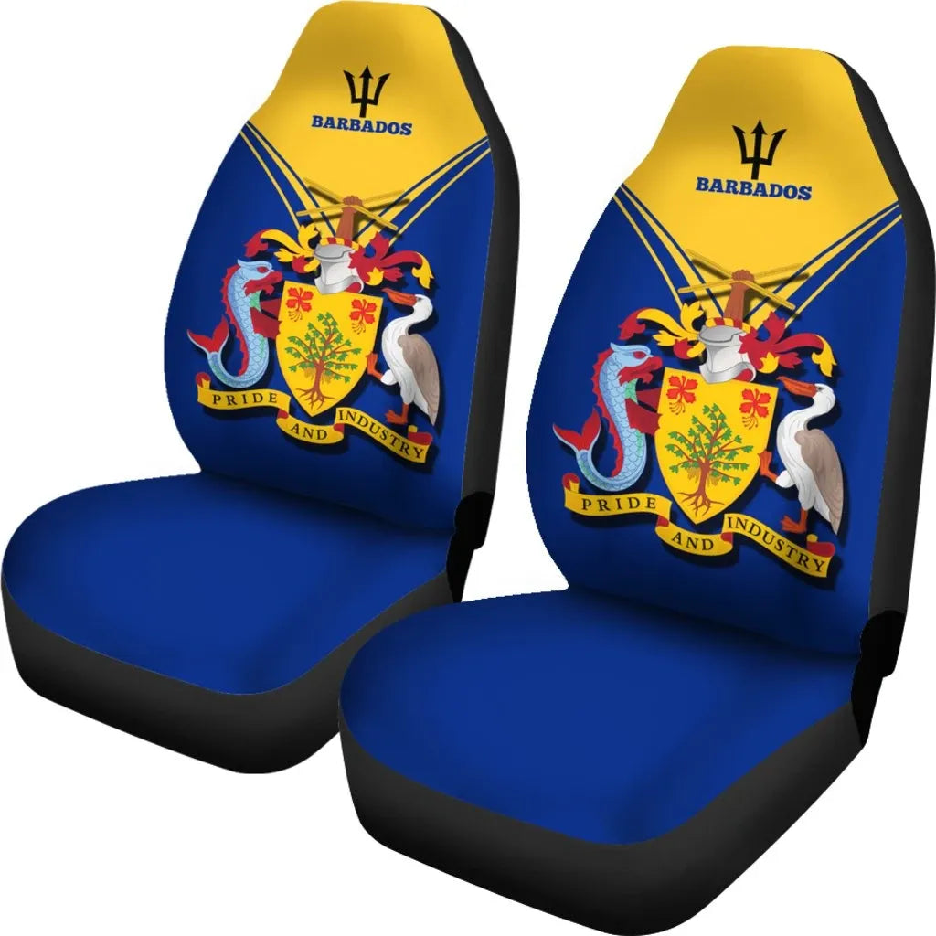 Barbados Car Seat Cover Barbados Coat Of Arms & Flag