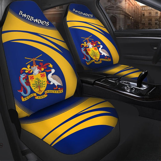 Barbados Coat Of Arms Car Seat Cover Cricket