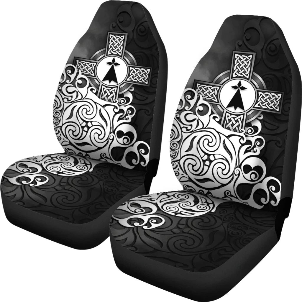 Brittany Celtic Car Seat Covers Bretagne Stoat Ermine With Celtic Cross