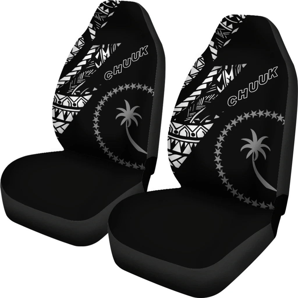 Chuuk Pattern Car Seat Covers Black Style Fsm