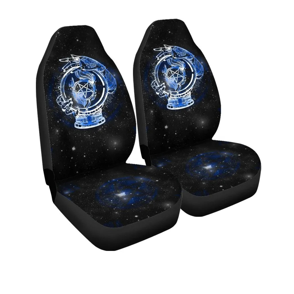 Celtic Wicca Car Seat Covers Wiccan Mystical Mudra Hands With Pentacle