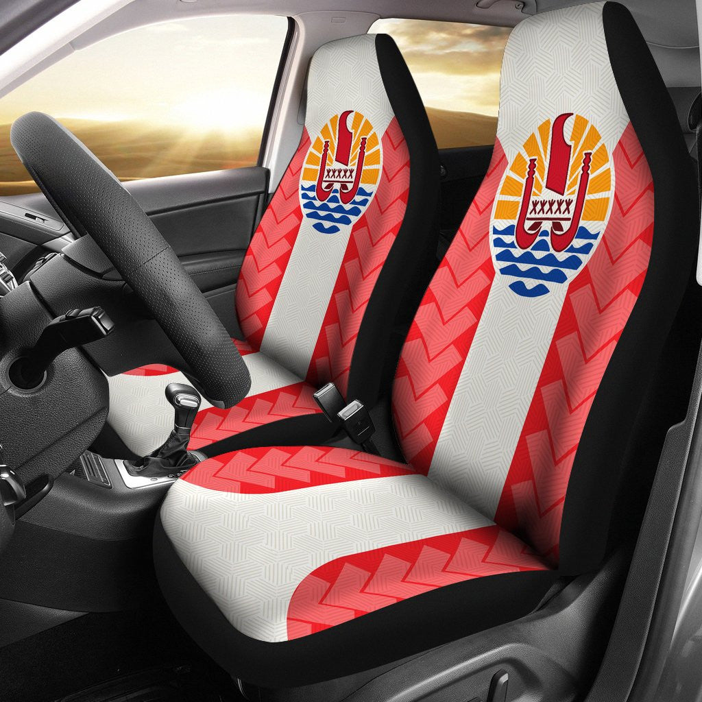French Polynesia Tahiti Car Seat Covers Coat Of Arms