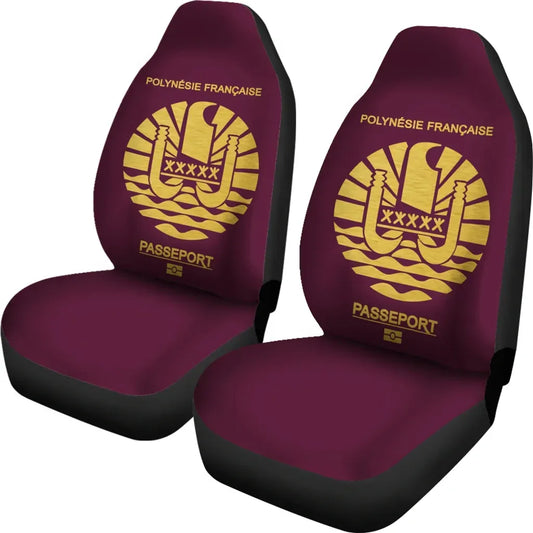 French Polynesia Passport Car Seat Cover
