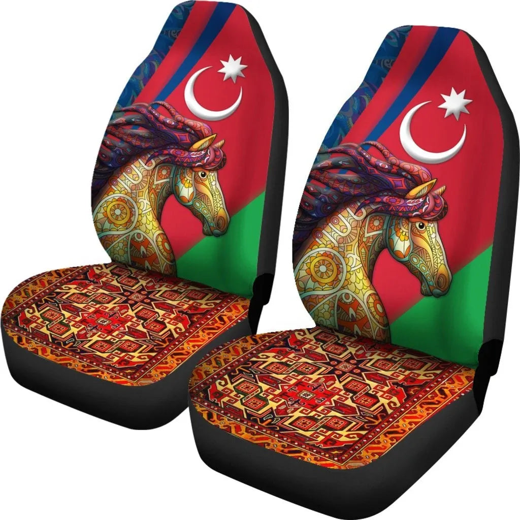 Azerbaijan Pride And Heritage Car Seat Covers Happy Independence Day