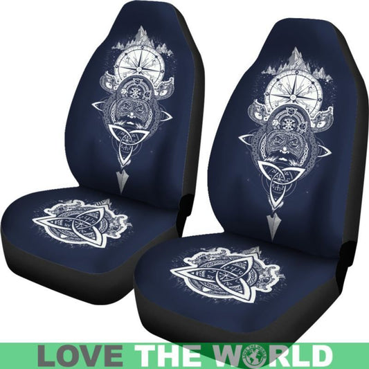 Celtic Viking Mountain Car Seat Covers
