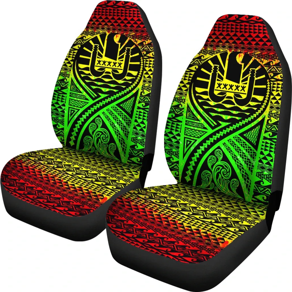 French Polynesia Car Seat Cover Lift Up Reggae
