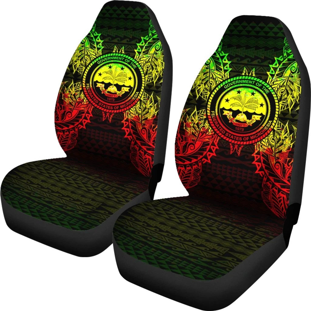 Federated States Of Micronesia Polynesia Car Seat Cover Map Reggae