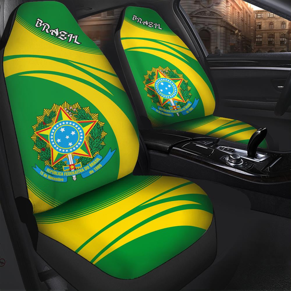 Brazil Coat Of Arms Car Seat Cover Cricket W