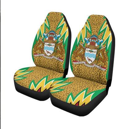 Guyana Car Seat Covers Jaguars Coat Of Arms