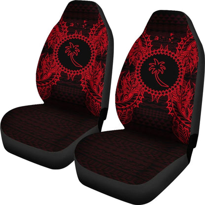 Chuuk Polynesia Car Seat Cover Map Red