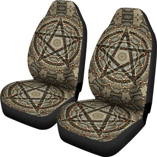Celtic Wicca Car Seat Cover Pagan Pentacle Wicca Car Seat Covers