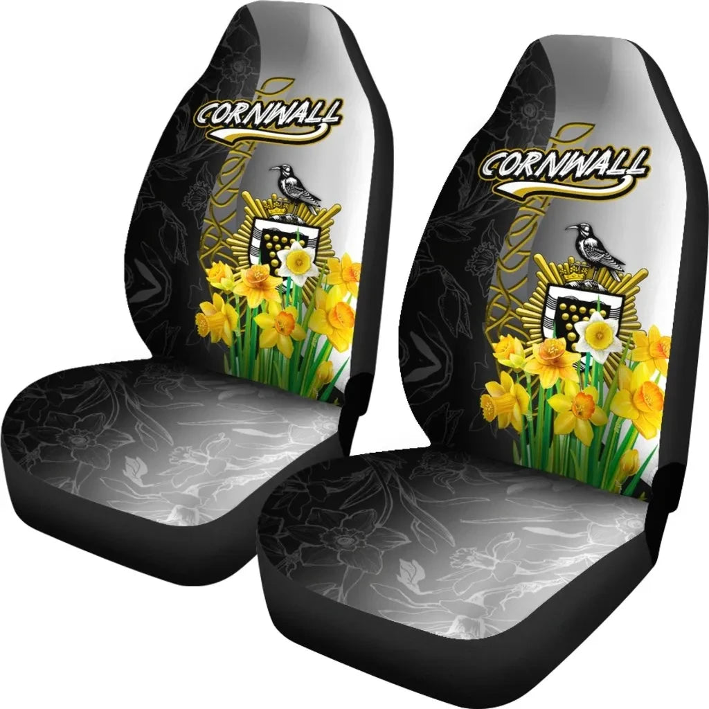 Cornwall Celtic Car Seat Covers Daffodil With Seal
