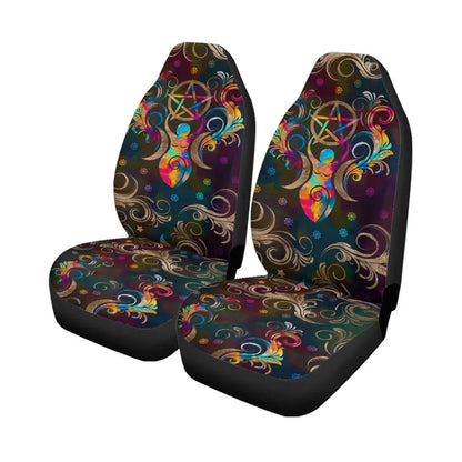 Celtic Wicca Car Seat Covers Triple Moon Goddess