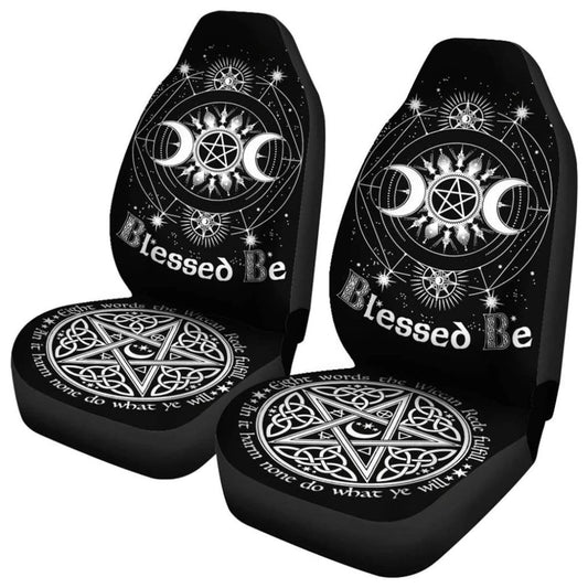 Celtic Wicca Car Seat Cover Blessed Be Wicca
