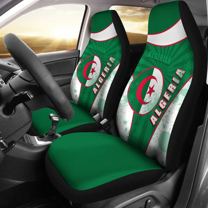 Algeria Car Seat Covers Circle Stripes Flag Special
