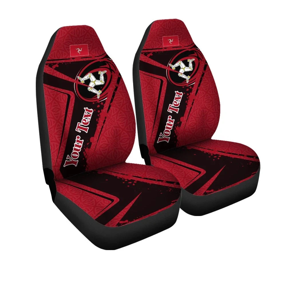 Custom Text Isle Of Man Rugby Personalised Car Seat Covers Isle Of Man Rugby