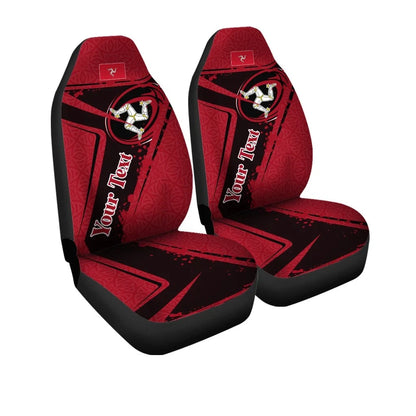 Custom Text Isle Of Man Rugby Personalised Car Seat Covers Isle Of Man Rugby