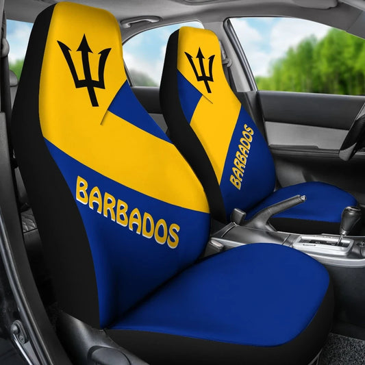 Barbados Car Seat Covers Barbados Flag Style