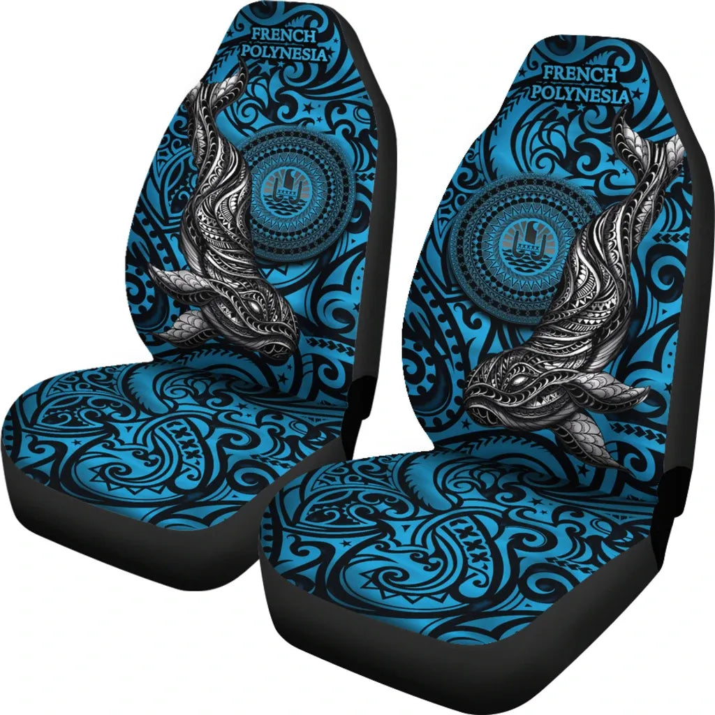 French Polynesia Car Seat Covers, Blue Whale Tattoo