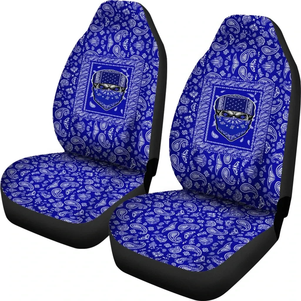 Crips Gang Skull Car Seat Covers