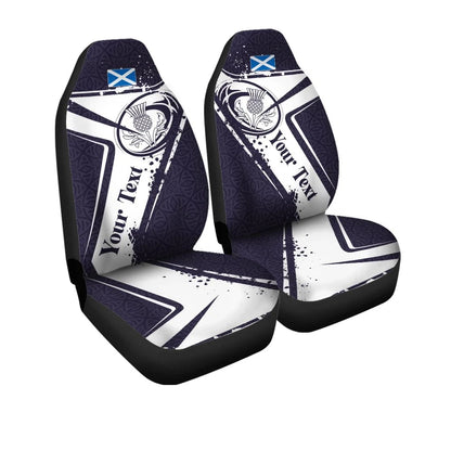 Custom Text Scotland Rugby Personalised Car Seat Covers Scottish Rugby