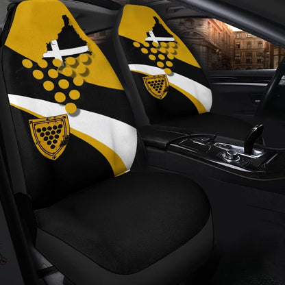 Cornwall Celtic Car Seat Covers Cornish Flag With Duke Of Cornwall Version 2