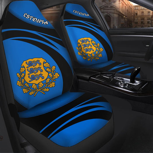 Estonia Coat Of Arms Car Seat Cover Cricket W