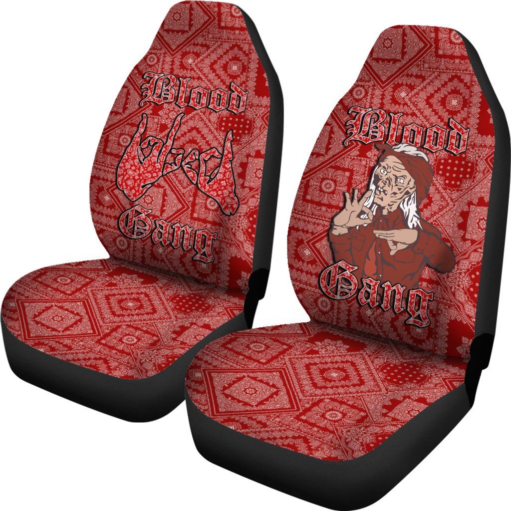 Blood Gang Car Seat Covers Red Paisley