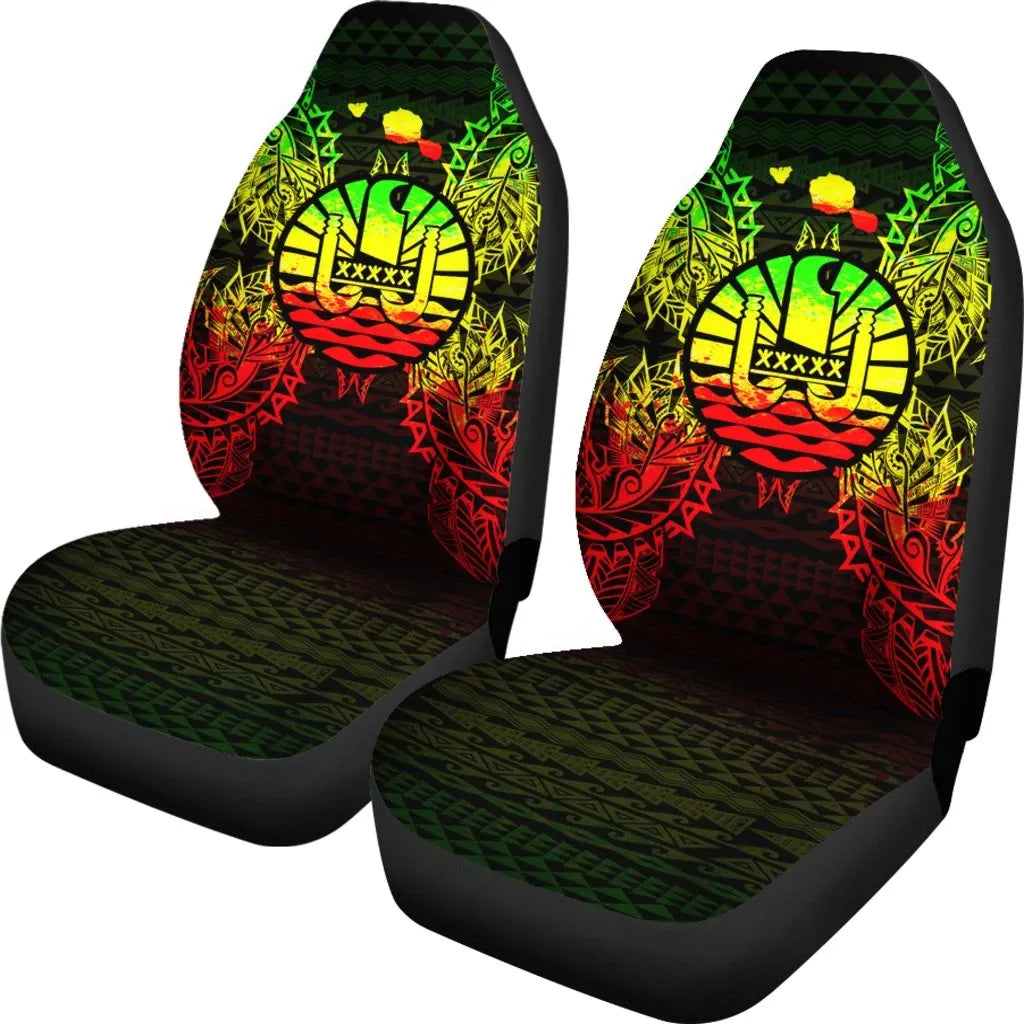 French Polynesia Polynesia Car Seat Cover Map Reggae