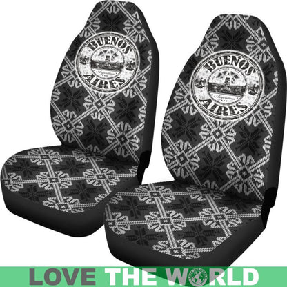 Argentina Buenos Aires Black Stamp Car Seat Covers