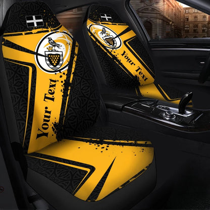 Custom Text Cornwall Rugby Personalised Car Seat Covers Cornish Rugby