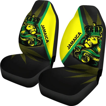 Jamaica Lion Car Seat Covers Set Of 2 All Over Print