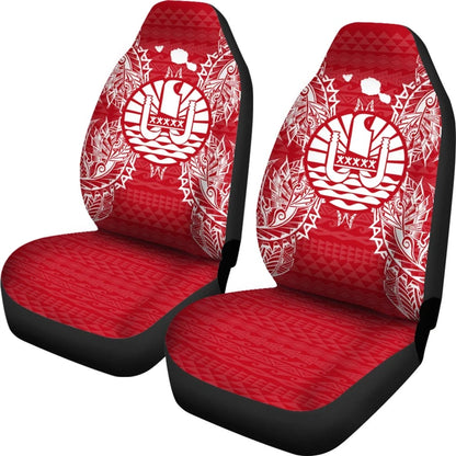 French Polynesia Polynesia Car Seat Cover Map Red White