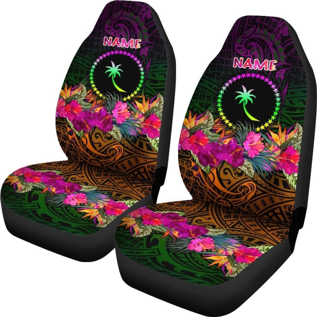 Chuuk Personalised Car Seat Covers Summer Hibiscus