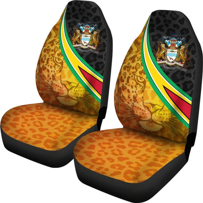 Guyana Car Seat Covers Guyana Coat Of Arms And Jaguar Patterns