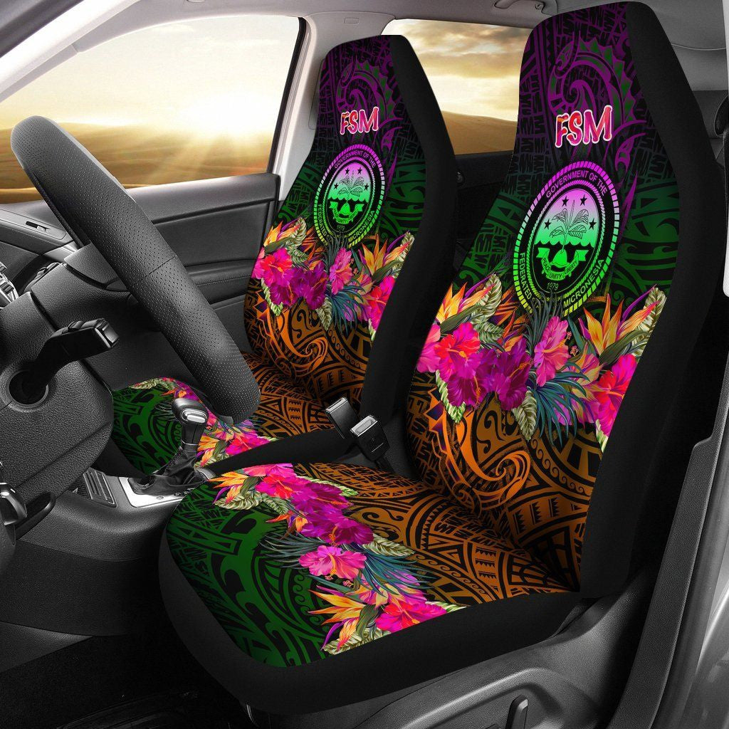 Maori 2021 Car Seat Covers Purple Aotearoa Tattoo