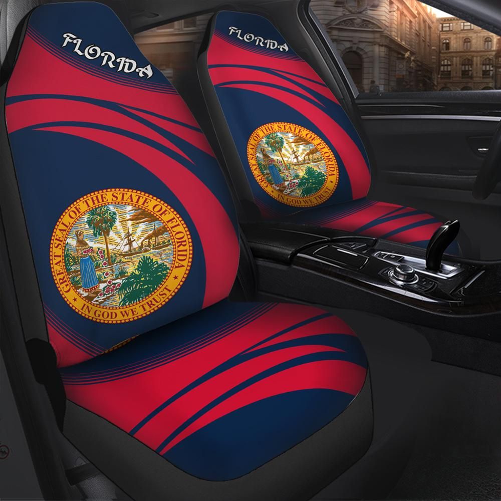 Florida Coat Of Arms Car Seat Cover Cricket W
