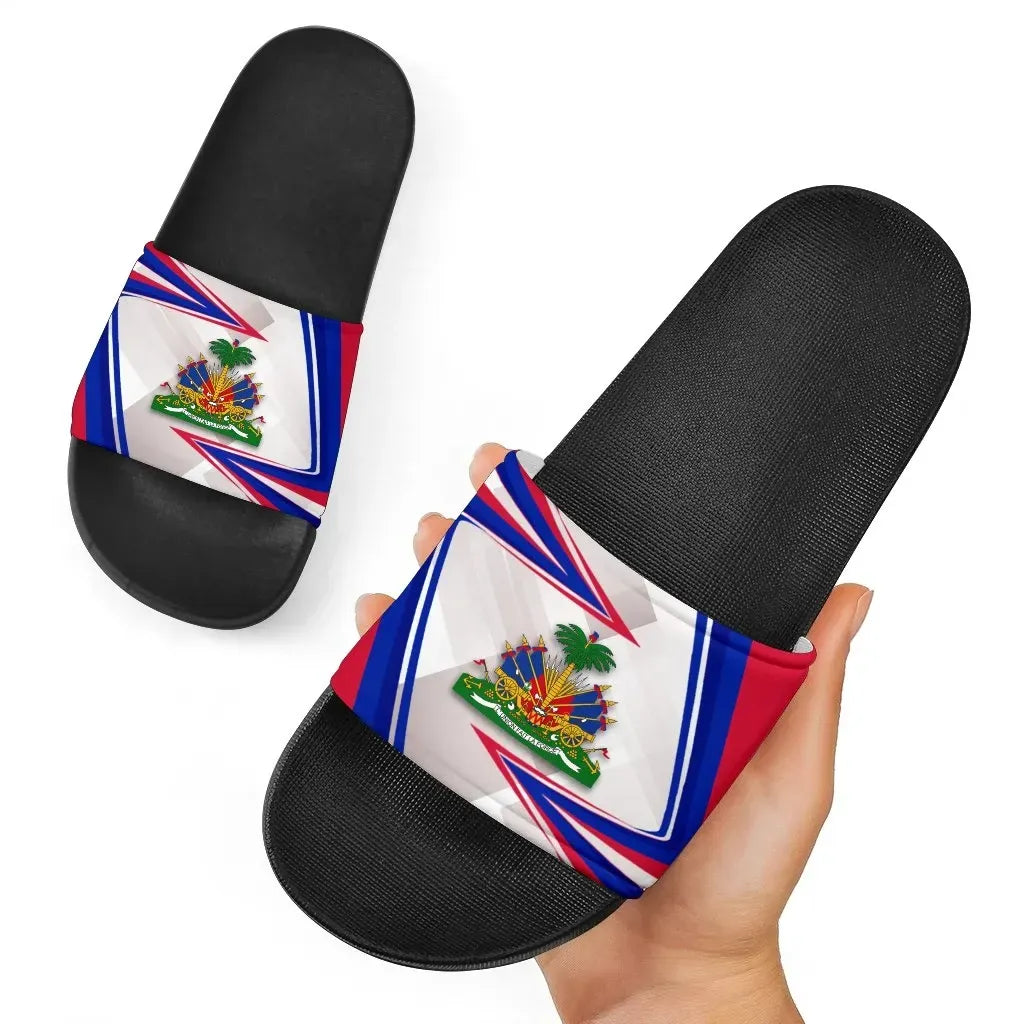 Haiti Slide Sandals Coat of Arms New Release
