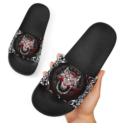 Slide Sandals Fenrir Viking Blood 3D