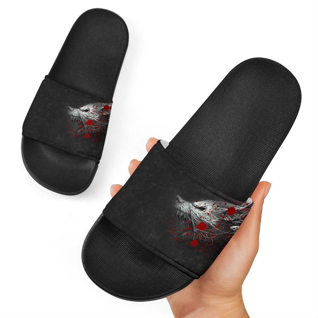 Vikings Slide Sandals Fenrir Blood