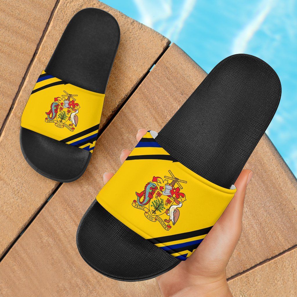 Bardados Vintage Coat of Arms Slide Sandals