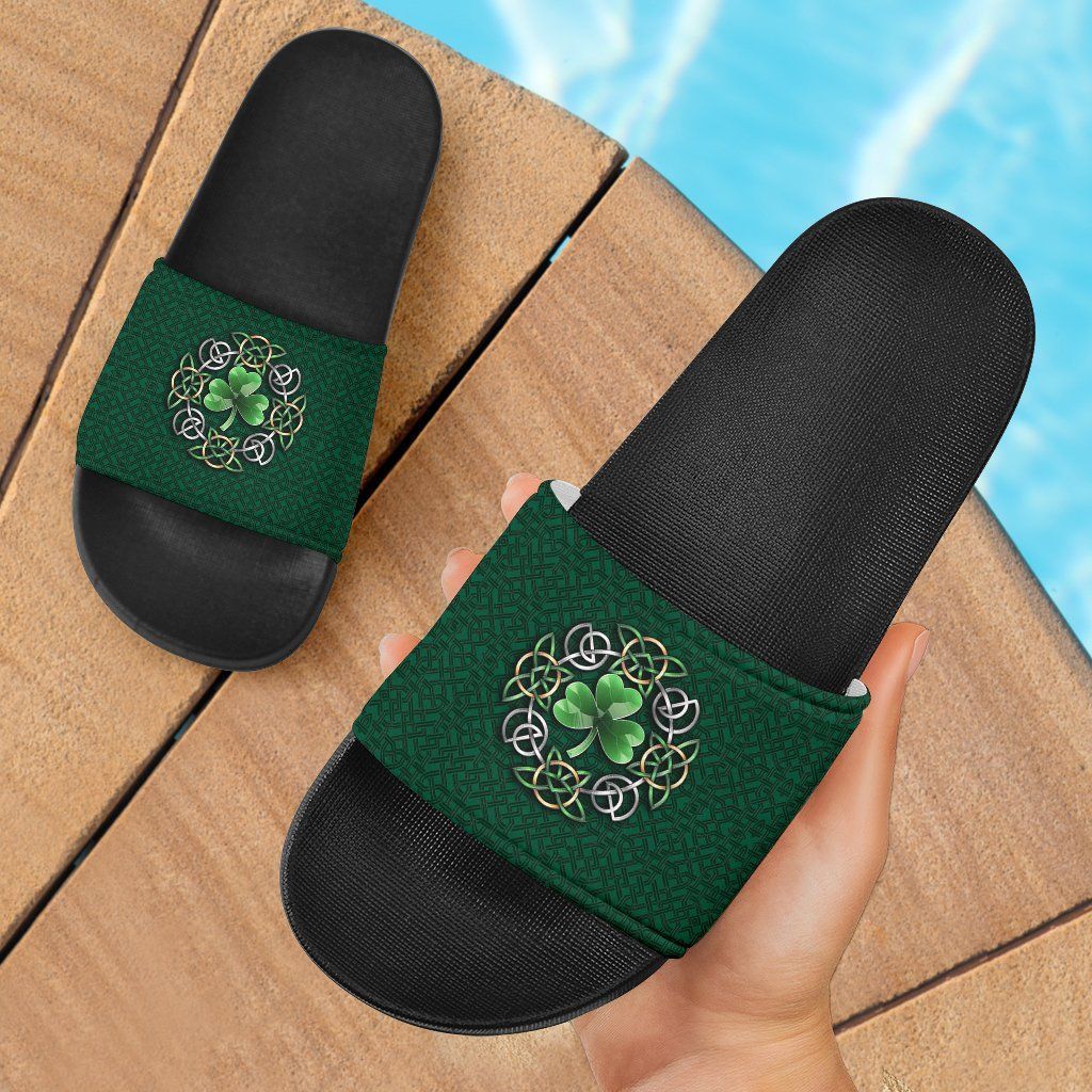Celtic Slide Sandals Ireland Celtic Shamrock