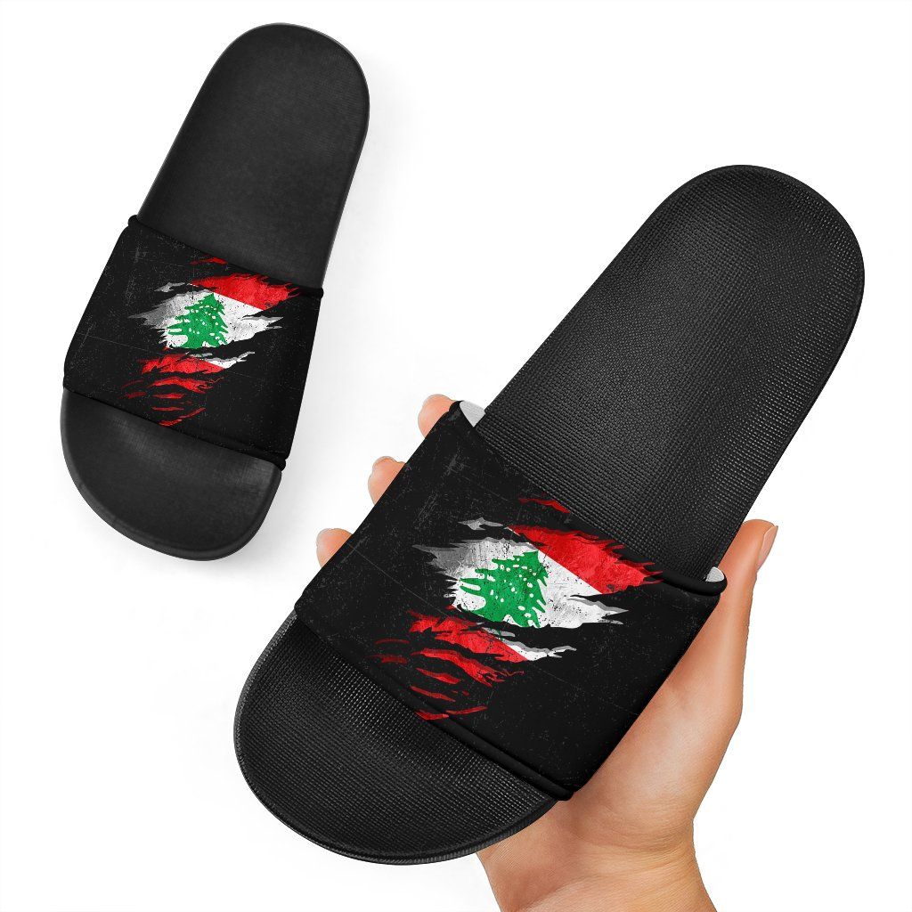 Lebanon In Me Slide Sandals Special Grunge Style