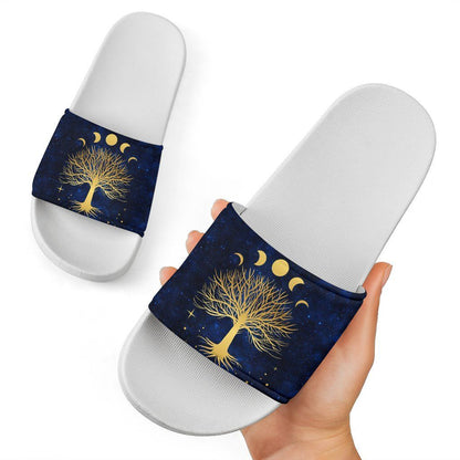 Celtic Wicca Slide Sandal Moon Phases & Tree Of Life