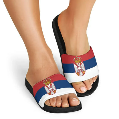 Serbia Slide Sandals Original Flag