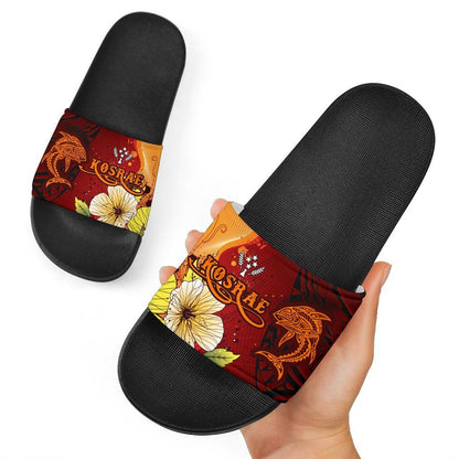 Kosrae Slide Sandals Tribal Tuna Fish